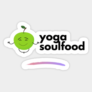 yoga soulfood and green apple Sticker